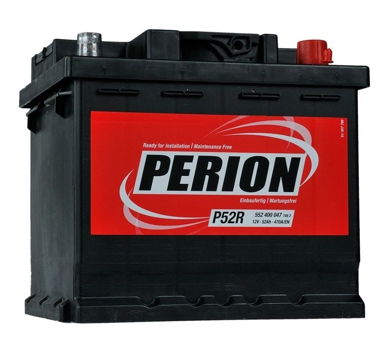 Аккумулятор Perion 552400047 52Ah 470A R+, Perion